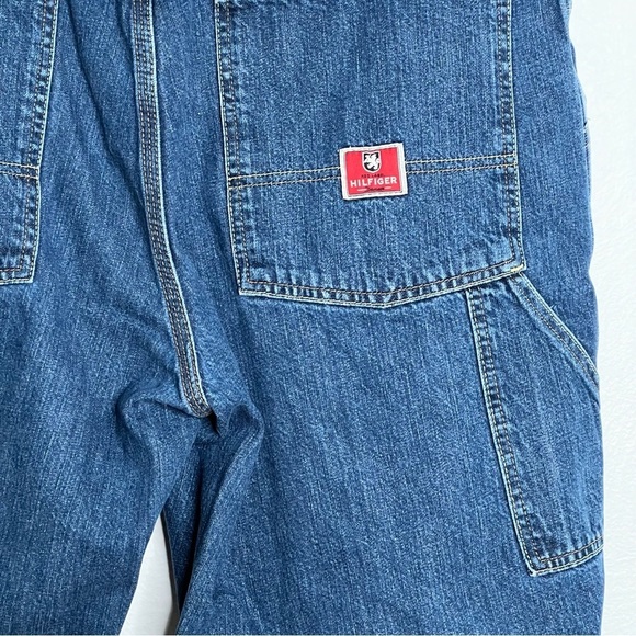 Vintage Tommy Hilfiger Denim Mens Denim Carpenter Jeans Blue Cotton Baggy Sz 38 - Picture 8 of 16
